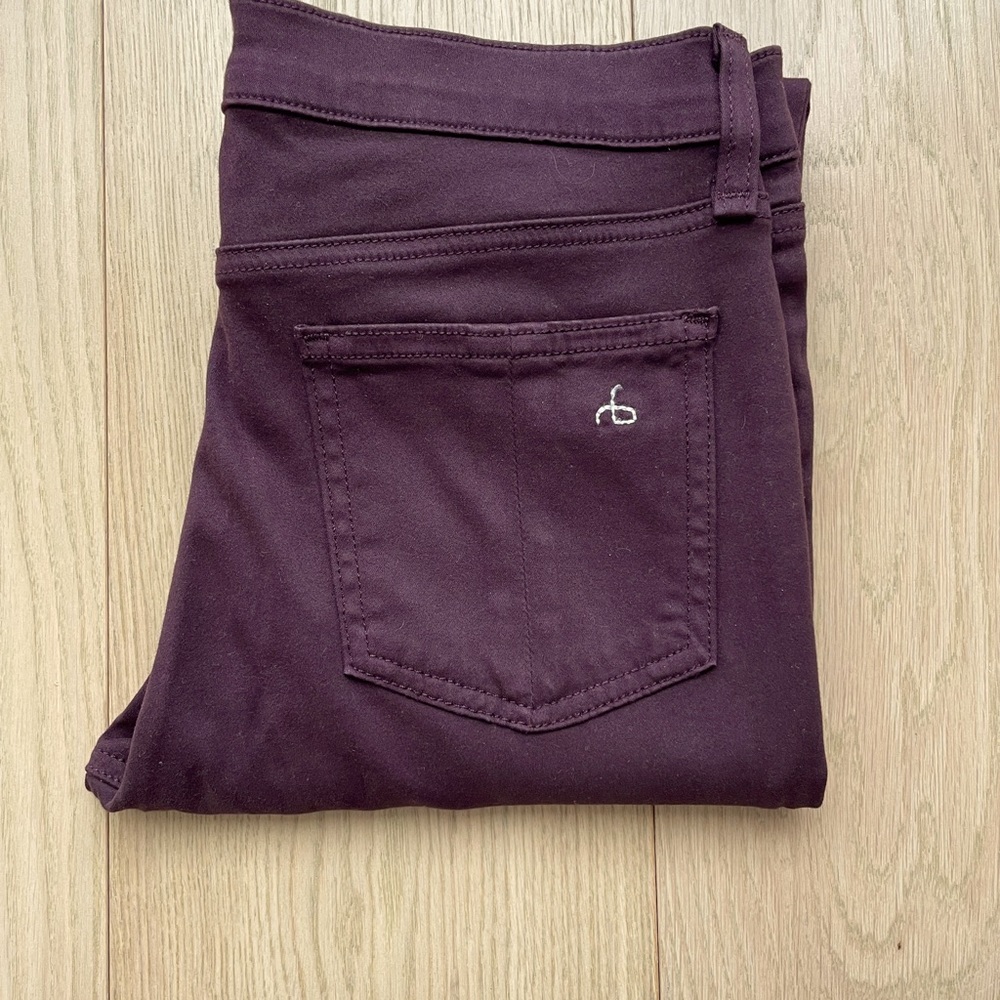 rag & bone Brushed Cotton Legging Jean with Ankle Zipper